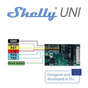 Shelly Uni 스마트 홈 와이파이 스위치 미니 릴레이 지능형 작동 임플란트 모든 오래된 가전 제품용 소형 범용 모듈, [01] 1 Pack, 1.1 Pack, 1개