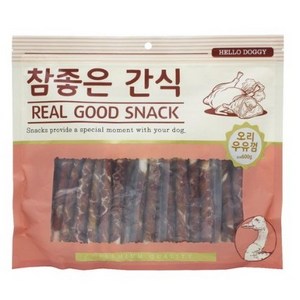 헬로도기 참좋은간식 강아지 건조간식, 오리우유껌, 600g, 1개