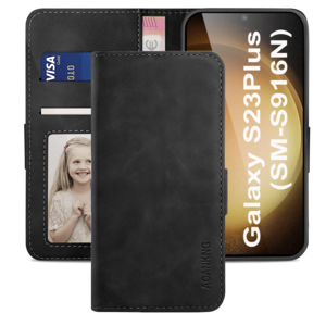아칸크 갤럭시 S23/S23플러스/S23울트라 5G 지갑형 가죽 카드수납 다이어리 휴대폰리 케이스 +지문인식 보호필름 증정 풀세트