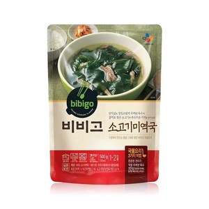 비비고 소고기 미역국, 500g, 12개