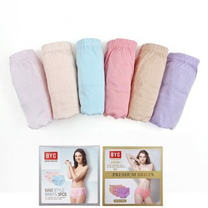 BYC 40수 60수 면 맥시 여성팬티 6P