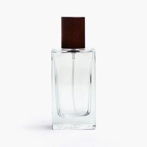 새로핸즈 클램프 타입 유리 향수공병 모던 사각 우드캡 50ml, 단품, 1개
