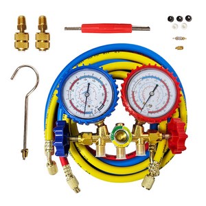 R22 R410겸용 매니폴드 게이지 세트(일반형) 호스길이 1.5M, 1개