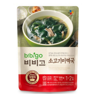 비비고 소고기 미역국, 500g, 3개