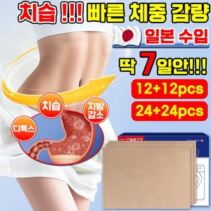 12매+12매 뱃살 다이어트 복부패치 바디배꼽패치 체중 감소 효과보장, 8개, 12개입