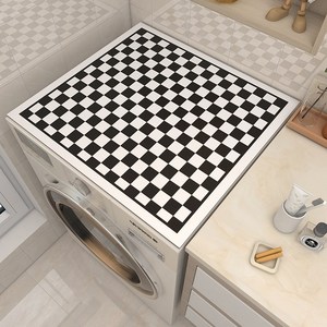 세탁기 커버 건조기 덮개 드럼 세탁기 방수 커버, 4) 블랙&화이트(60cm x 60cm)