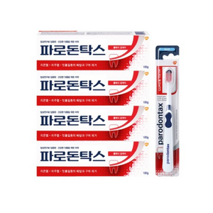 파로돈탁스 클래식 검케어 치약 100g 4개 + 파로돈탁스 검앤티스 칫솔 1개, 2세트