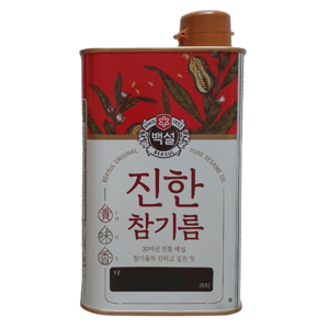 백설 진한 참기름캔 500ml 2개