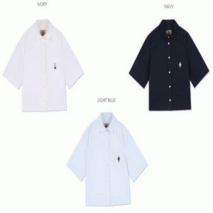 후아유 스티브 크롭 반팔 셔츠 WHYAC2523F