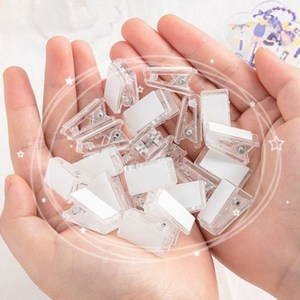 접착식 양면 단면 미니 투명 집게 DIY 10개입 net*67131Gn, 단면접착