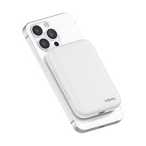 보바 고속 무선충전 20W 맥세이프 보조배터리 5000mAh VA-101, 화이트