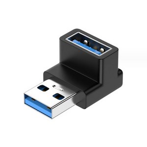 티테크 USB3.0 상향 90도 꺽임 연장젠더(M/F)/T-USB3-AMAFU/위쪽 기억자 꺽임형/5Gbps 전송속도, 1개