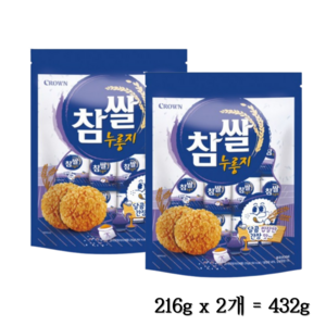 크라운 참쌀 누룽지 24p, 216g, 2개