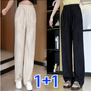 여자 여성 시원한 여름 아이스 쿨 바지 냉장고 밴딩 1+1 블랙 베이지