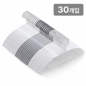 [25년형/2500원배송] 프리미엄 논슬립 옷걸이 30p, 1개, 프리미엄 PP 옷걸이 (화이트) 30p