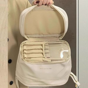 레오빈스 대형 화장품 파우치(메이크업 브러쉬칸 포함)