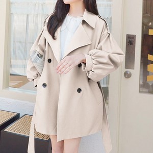 그랜드포즈 벌룬 숏 트렌치코트