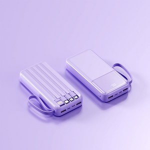 PYHO 보조배터리 66W급속충전 대용량 30000mAh 자체선, 퍼플