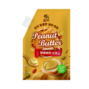 100% 미국산 땅콩버터 1kg 스무스 무첨가 잼 피넛, 1개