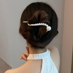 미다미 프로포즈 진주 헤어핀 헤어비녀 반자동 수동핀(골드/실버)