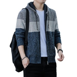 남성 가을 겨울 데일리 니트 기모 집업 후드 가디건 Men's cardigan