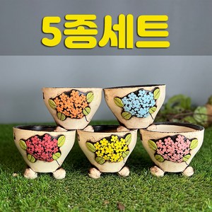 다육맘 국산수제화분 도향#441, 5종세트, 1개