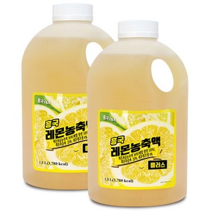 흥국에프앤비 레몬 농축액 플러스, 1.5L, 2개