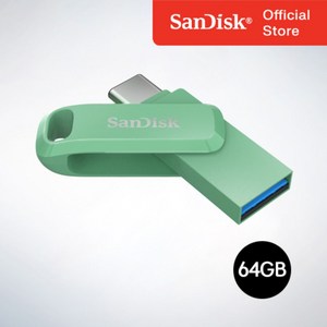 샌디스크코리아 공식인증정품 USB 메모리 Ultra Dual Go 울트라 듀얼 고 Type-C OTG 3.1 SDDDC3 64GB 압생트그린, 1개