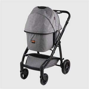 패리스독 애견유모차 루쏘유모차 캐리어분리형 유모차 강아지유모차, 루쏘유모차 표준형 그레이 L