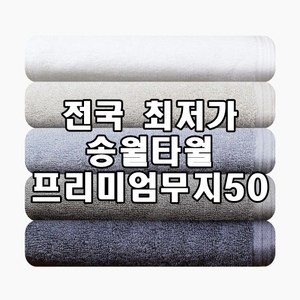 송월타월 프리미엄무지50 바스 한국형바스타올 샤워수건 50x100cm 230g 면100%, 진회색, 1개