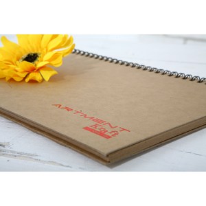 아르망크라프트 세빛아트 스케치북 소포지 박스용지 포트폴리오 포토북 자연색 크로키북, KC16 A5(낱장 OA용지 35매)