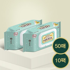 닥터스 손소독티슈 대용량 캡형 50매 x 10팩, 50매입, 10개