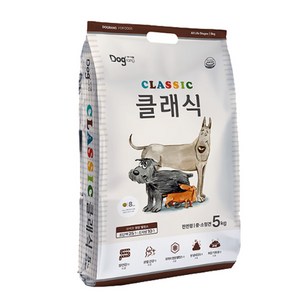 도그랑 전연령 강아지 클래식 건식사료, 닭, 5kg, 1개