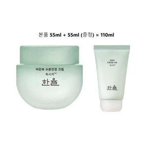 한율 어린쑥 수분 진정 크림, 55ml, 2개