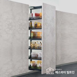 키큰망장 아크릴 센터 400용 6단 팬트리장 냉장고장 수납장 틈새망장 아파트 팬트리
