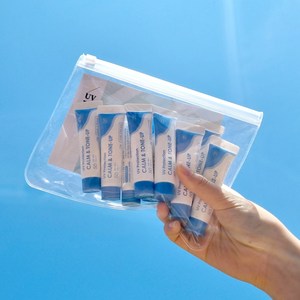 블랙퍼스킨 캄 앤 톤업 자외선차단 선크림 10ml 10개 / 50개 / 100개 세트 여행용 휴대용 소용량 미니어처 튜브 대량구매