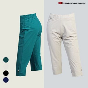 엑슘 마운틴가이드 여름 등산복 작업 스판 골프 여성 고리 7부 밴딩 바지 PGW-PB2302-2009