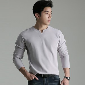 업클라스 맨즈 V슬릿 긴팔 티셔츠 a081