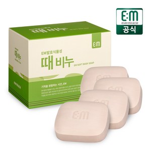 에버미라클 EM 발효 식물성 때비누, 100g, 4개