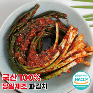 [행운김치] 100% 국산 당일제조 전라도 파김치, 1개, 1kg