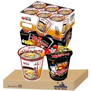 블루존 사리곰탕 소컵라면 70g +불닭볶음면 소컵라면 70g