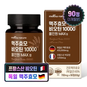 독일산 맥주효모 비오틴 10000 올인원 MAX정, 1박스, 90정