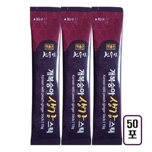 [실속형50포]천수인 야생 개복숭아 발효 생강 도라지농축액 액상스틱, 0.75kg, 1개