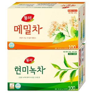 동서 메밀차 100T+동서 현미녹차100T 총200T, 1세트, 100개입