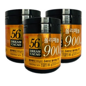 드림카카오 56% 초콜릿, 3개, 86g