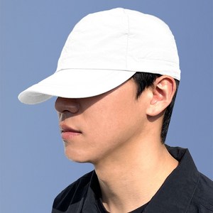 남녀공용 나일론 스토퍼캡 6컬러 볼캡 모자 러닝 운동 헬스 깊은 제트캡 야구모자, WHITE, Nylon Stopper Cap