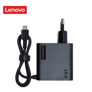 레노버 USB C타입 65W 정품 충전기 어댑터 ADLX65ULGR2A, 블랙, 1개