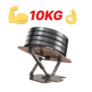 블룸데이즈 노트북 거치대 받침대 3발 높이조절 미끄럼 방지 타이핑 가능, 단색