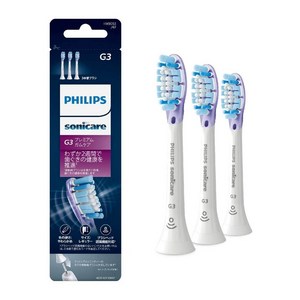 Philips 필립스 소닉케어 전동칫솔 교체브러쉬 잇몸관리 G3 프리미엄 껌케어 레귤러 화이트 3병 (9개월분) HX9053/67, 3개