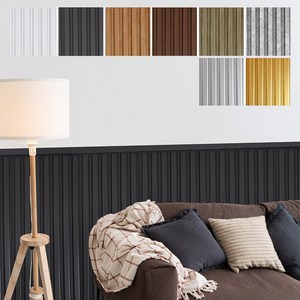 데코리아 습기에 강한 접착식 PS 대형사각 템바보드 템파 템버 루바 DIY 벽 셀프인테리어 길이120cm x 폭120cm, 1개, TRA-1201 화이트